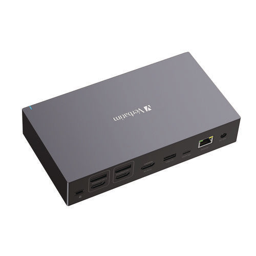 Image of Verbatim® USB-C Pro Docking Station 17-in-1, Audio/DisplayPort/HDMI/Micro SD/RJ45/SD/USB-A/USB-C, Gray