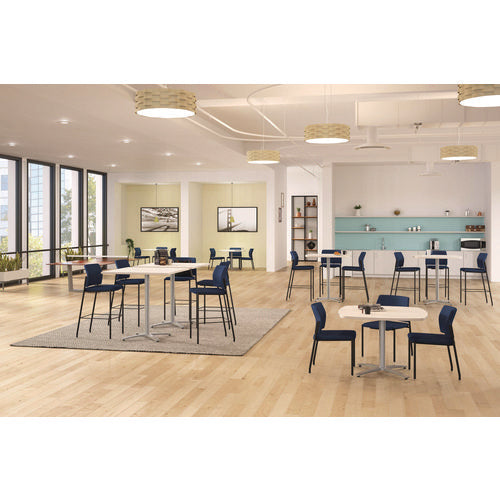 Image of HON® Between Seated-Height X-Base for 42" Table Tops, 32.68w x 29.57h, Silver