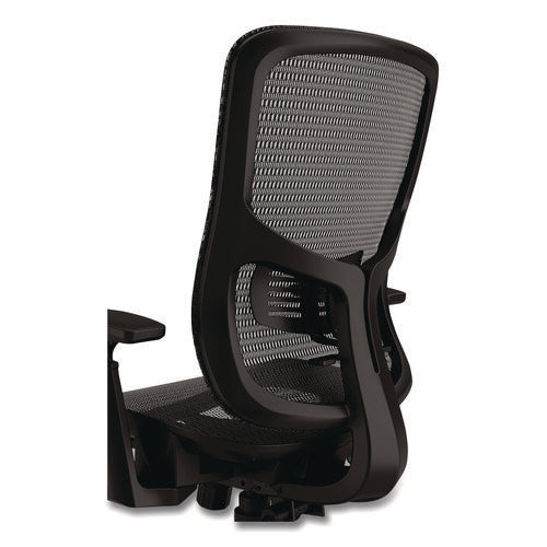 Image of Alera® Alera Hollins Ergonomic Mesh Swivel Task Chair, Supports Up to 275lb, 18.57 to 22.54 Seat Height, Black Seat/Back, Black Base