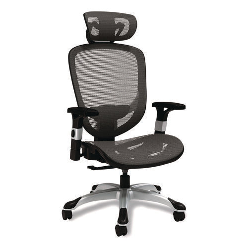 Image of Alera® Alera Minerva Ergonomic Mesh Swivel Task Chair, Supports Up to 275lb, 17.24 to 20.98 Seat Height, Gray Seat/Back, Silver Base