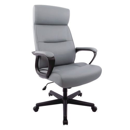 Image of Alera® Alera Oxnam Series High-Back Task Chair, Supports Up to 275 lb, 17.56 to 21.38 Seat Height, Gray Seat, Gray Back, Black Base