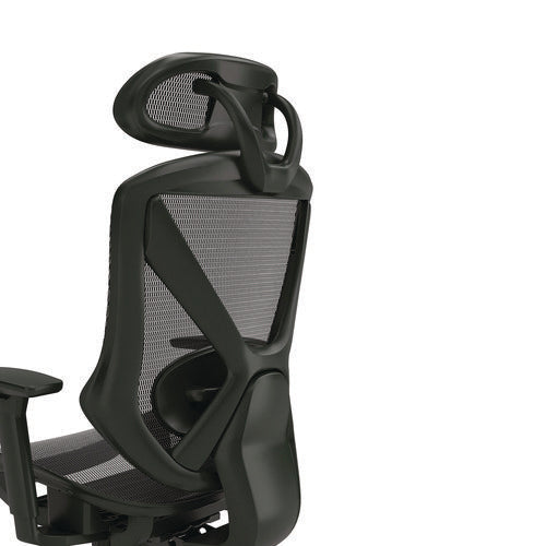 Image of Alera® Alera Taunton Ergonomic Mesh Swivel Task Chair, Supports Up to 275lb, 17.44 to 20.98 Seat Height, Black Seat/Back, Black Base