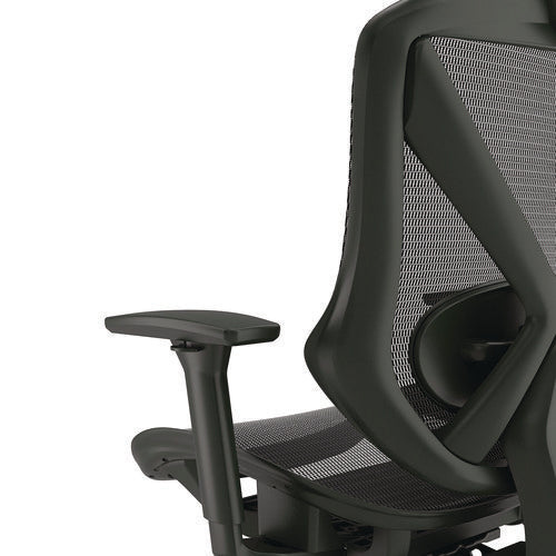 Image of Alera® Alera Taunton Ergonomic Mesh Swivel Task Chair, Supports Up to 275lb, 17.44 to 20.98 Seat Height, Black Seat/Back, Black Base