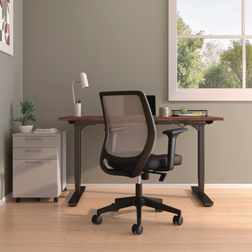 Image of Alera® Alera Wessex Ergonomic Fabric Mesh Swivel Task Chair, Supports Up to 275lbs, 17.09 to 20.83 Seat Height, Black Seat/Back/Base