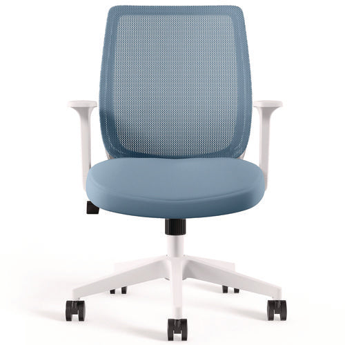 Image of Alera® Alera Wessex Ergonomic Fabric Mesh Swivel Task Chair, Up to 275 lb, 17.09 to 20.83 Seat Height, Seafoam Seat/Back, White Base
