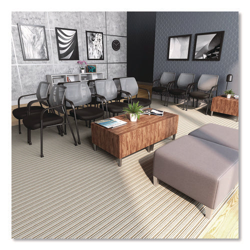 Image of Alera® Alera Wessex Mesh Fabric Guest Chair, 24.41 x 23.62 x 35.04, Black Seat, Black Back, Black Base