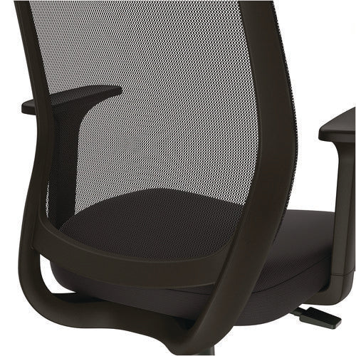 Image of Alera® Alera Wessex Drafting Stool, Mesh Back, Supports Up to 275 lb, 27.95 to 33.66 Seat Height, Black Seat, Black Back, Black Base