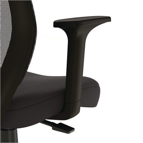 Image of Alera® Alera Wessex Drafting Stool, Mesh Back, Supports Up to 275 lb, 27.95 to 33.66 Seat Height, Black Seat, Black Back, Black Base