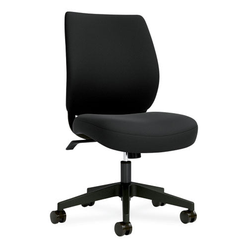 Image of Alera® Alera Wessex Ergonomic Fabric Task Chair, Supports Up to 275 lb, 17.13 to 20.83 Seat Height, Black Seat/Back, Black Base
