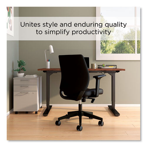 Image of Alera® Alera Wessex Ergonomic Fabric Task Chair, Supports Up to 275 lb, 17.13 to 20.83 Seat Height, Black Seat/Back, Black Base