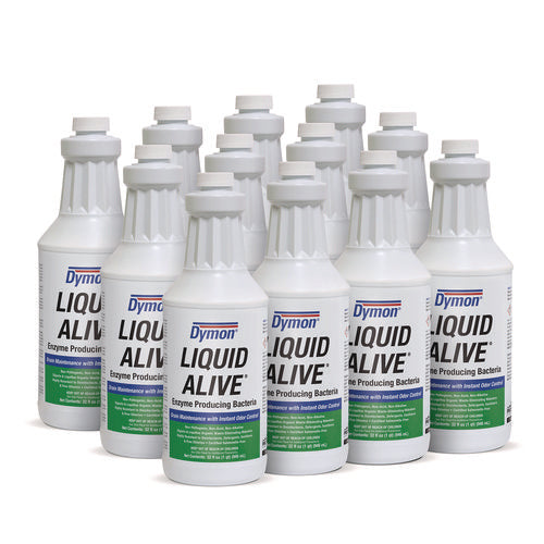 Image of Dymon® LIQUID ALIVE Enzyme Producing Bacteria, 32 oz Bottle, 12/Carton