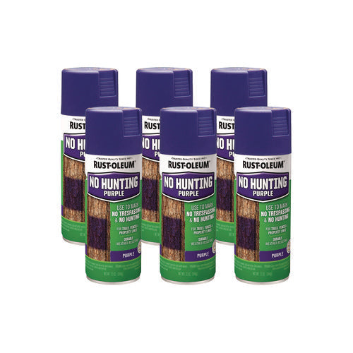 Image of Rust-Oleum® Specialty No Hunting Purple Spray Paint, Flat No Hunting Purple, 12 oz Aerosol Can, 6/Carton
