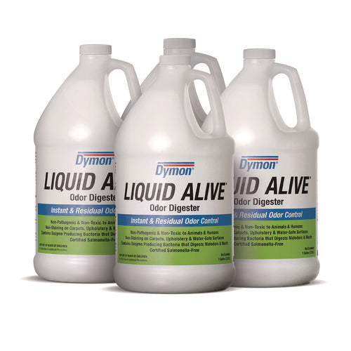 Image of Dymon® Liquid Alive Odor Digester, 1 Gal Bottle, 4/carton
