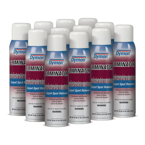Image of Dymon® Eliminator Carpet Spot And Stain Remover, 18 Oz Aerosol Spray, 12/carton