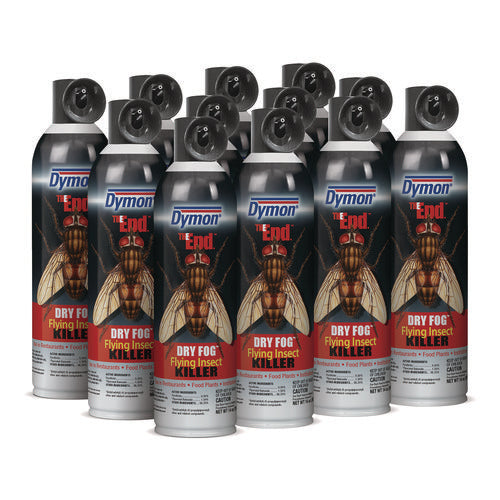 Image of Dymon® The End. Dry Fog Flying Insect Killer, 14 oz Aerosol Spray, 12/Carton