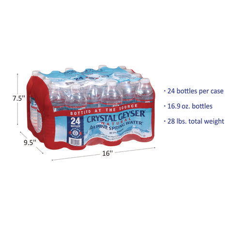 Image of Crystal Geyser® Alpine Spring Water, 16.9 oz Bottle, 24/Carton, 84 Cartons/Pallet