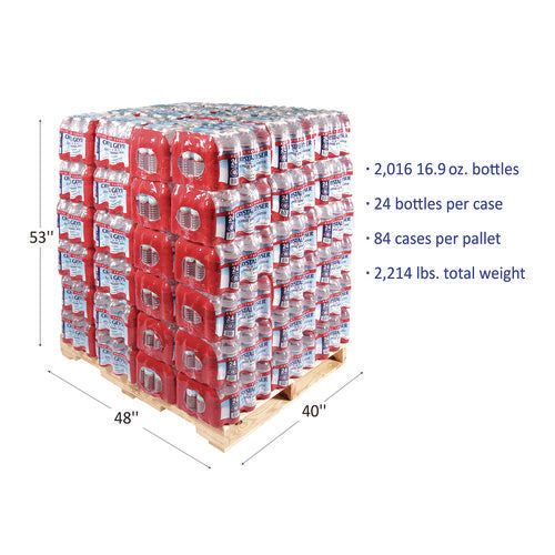 Image of Crystal Geyser® Alpine Spring Water, 16.9 oz Bottle, 24/Carton, 84 Cartons/Pallet