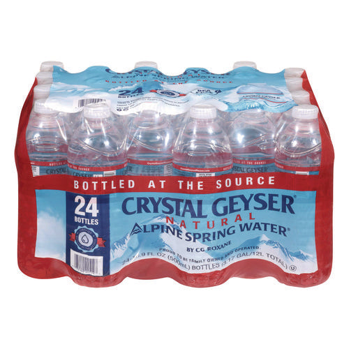Image of Crystal Geyser® Alpine Spring Water, 16.9 oz Bottle, 24/Carton, 84 Cartons/Pallet