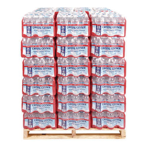 Image of Crystal Geyser® Alpine Spring Water, 16.9 oz Bottle, 24/Carton, 84 Cartons/Pallet