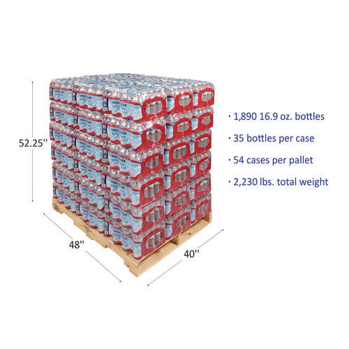 Image of Crystal Geyser® Alpine Spring Water, 16.9 oz Bottle, 35/Carton, 54 Cartons/Pallet
