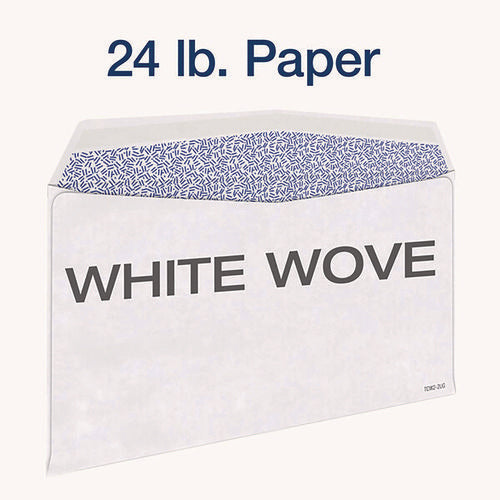 Image of TOPS W-2 Laser Double Window Envelope, Commercial Flap, Gummed Closure, 5.63 X 9, White, 24/pack
