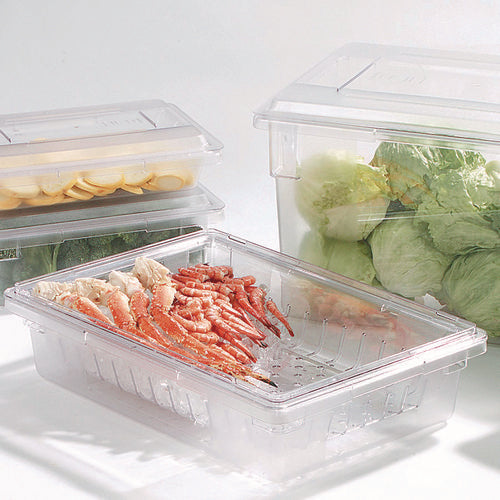 Image of Carlisle StorPlus Polycarbonate Food Storage Container, 8.5 gal, 18 x 26 x 6, Clear, Plastic
