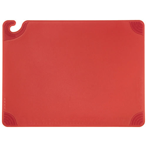 Image of San Jamar® Saf-T-Grip Cutting Board, Plastic, 24 x 18, x 0.5, Red
