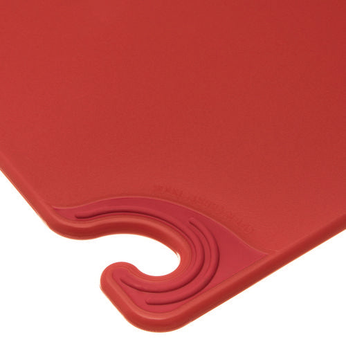 Image of San Jamar® Saf-T-Grip Cutting Board, Plastic, 24 x 18, x 0.5, Red