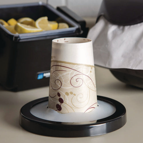 Image of San Jamar® EZ-FIT ONE-SIZE-FITS-ALL CUP DISPENSER, FOR 8 OZ TO 46 OZ CUPS, BLACK