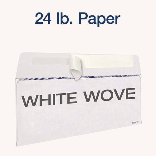 Image of TOPS 1099 Double Window Envelope, Commercial Flap, Self-Adhesive Closure, 3.75 x 8.75, White, 24/Pack