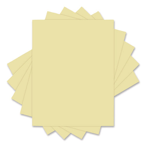 Image of Universal® Deluxe Colored Paper, 20 lb Bond Weight, 8.5 x 11, Canary, 500 Sheets/Ream, 10 Reams/Carton