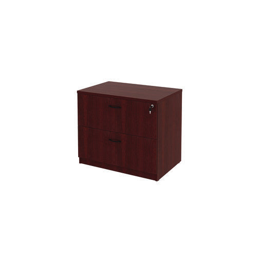 Image of Alera® Alera Valencia Series Lateral File, 2 Legal/letter-Size File Drawers, Mahogany, 34" X 22.75" X 29.5"