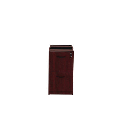 Image of Alera® Alera Valencia Series Full Pedestal File, Left Or Right, 2 Legal/letter-Size File Drawers, Mahogany, 15.63" X 20.5" X 28.5"