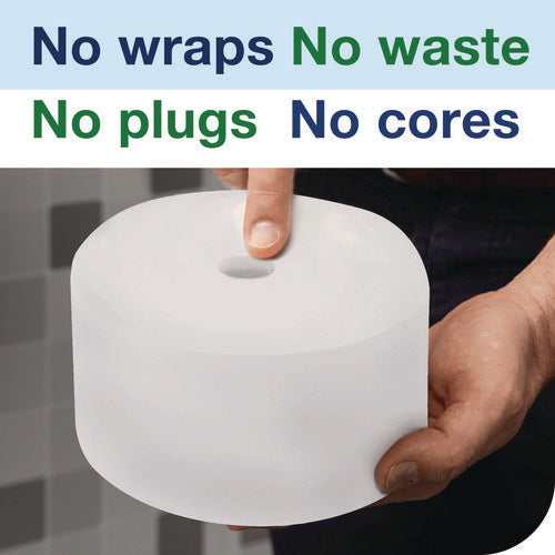 Image of Tork® OptiServe High-Capacity Coreless Toilet Paper, 2-Ply, White, 1,500 Sheets, 18 Rolls/Carton