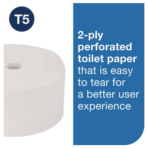 Image of Tork® OptiServe High-Capacity Coreless Toilet Paper, 2-Ply, White, 1,500 Sheets, 18 Rolls/Carton
