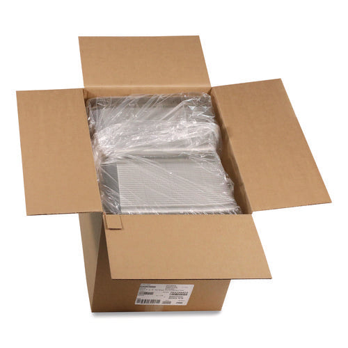 Image of Pactiv Evergreen SmartLock PET Hinged Lid Bakery Container, 8.75 x 8.25 x 3.63, Clear, Plastic, 200/Carton