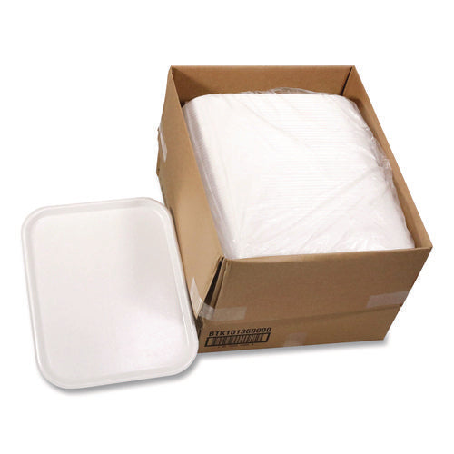 Image of Pactiv Evergreen Laminated Foam Serving Tray, 18 x 14, White, 100/Carton