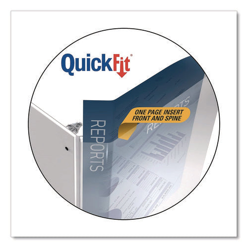 Image of Stride Quickfit Ledger D-Ring View Binder, 3 Rings, 1" Capacity, 11 X 17, White