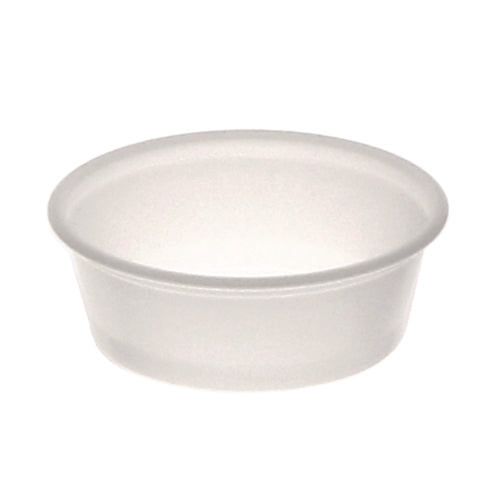 Image of Pactiv Evergreen Plastic Portion Cup, 1.5 oz, Translucent, 125/Sleeve, 20 Sleeves/Carton