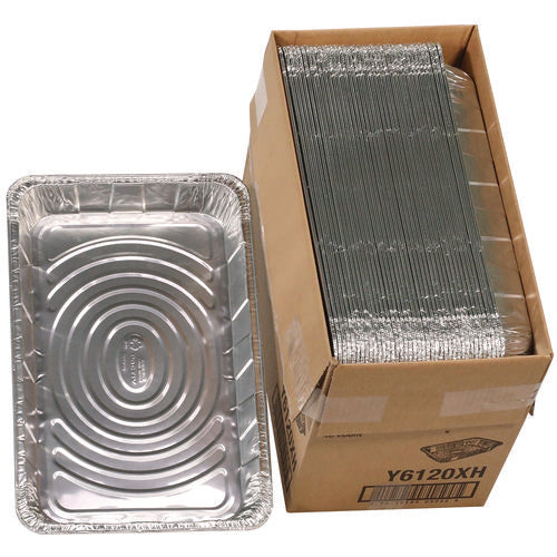 Image of Pactiv Evergreen Aluminum Steam Table Pan, Full-Size Medium, 2.2" Deep, 19.6 x 11.6, 40/Carton