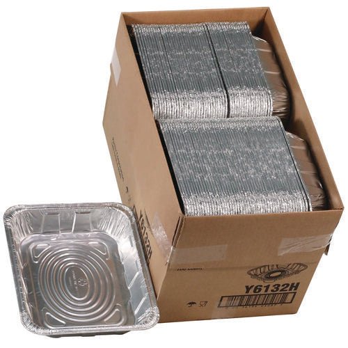 Image of Pactiv Evergreen Aluminum Steam Table Pan, Half-Size Deep, 2.6" Deep, 11.8 x 9.4, 100/Carton