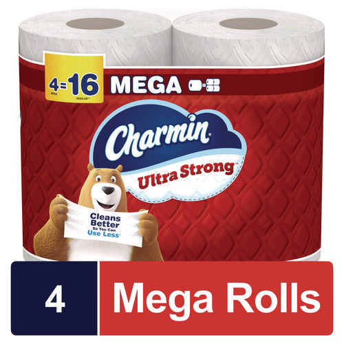 Image of Charmin® Ultra Strong Bathroom Tissue, Septic Safe, 2-Ply, White, 220 Sheet/Roll, 4/Pack, 8 Packs/Carton