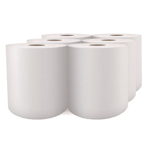 Image of Cascades PRO Select Roll Paper Towels, 1-Ply, 7.88" x 1,000 ft, White, 6/Carton