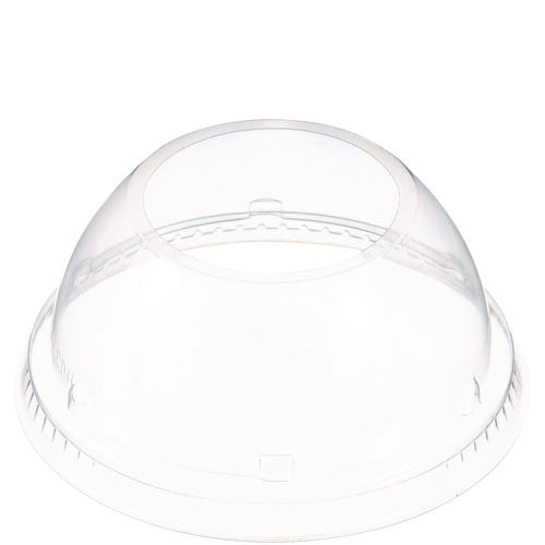 Image of Dart® Dome-Top Sundae/Cold Cup Lids, Fits 12 oz to 24 oz Cold Cups, Plastic, Clear, 1,000/Carton