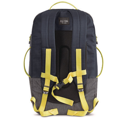 Image of Solo Everyday Max Recycled Backpack, Fits Device Up to 17.3", 13 x 8 x 21, Navy Blue/Gray
