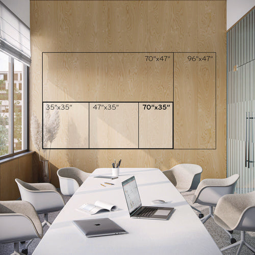 Image of U Brands Glass Dry Erase Board, 72" x 36" (Actual Size: 70" x 35"), White Surface