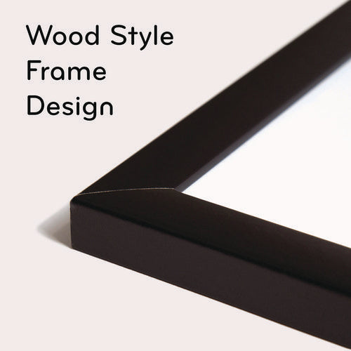 Image of U Brands Magnetic Dry Erase Board with Wood Frame, 36" x 24" (Actual Size: 35" x 23"), White Surface, Black Wood Frame
