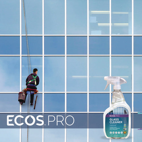 Image of ECOS® PRO Glass Cleaner, Vinegar Scent, 32 oz Spray Bottle, 6/Carton