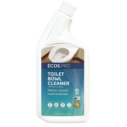 Image of ECOS® PRO Toilet Bowl Cleaner, Fresh Cedar Scent, 24 oz Squeeze Bottle, 6/Carton