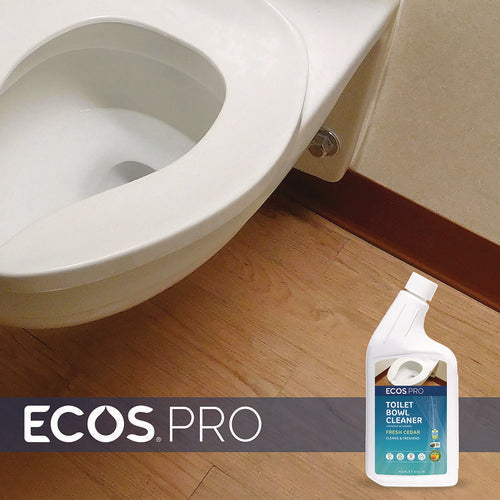 Image of ECOS® PRO Toilet Bowl Cleaner, Fresh Cedar Scent, 24 oz Squeeze Bottle, 6/Carton